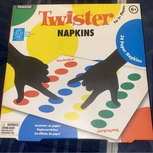 NEW Twister Napkins by Hasbro-includes 24 Paper Napkins Novelty Print Age 6+